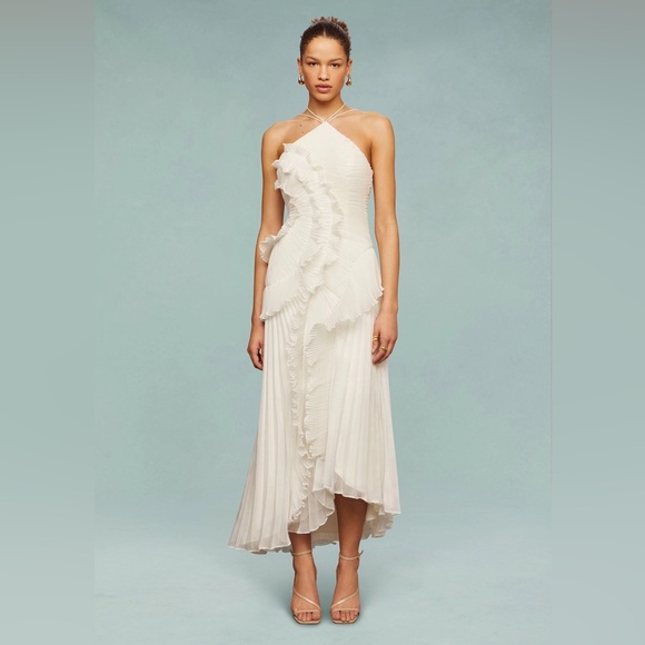 Asymmetrical White Dress Wedding - Picture 1 of 4